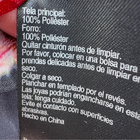 Karen Millen Black & Multicolor Abstract Floral Print Sheath Dress Sz 4 - Picture 5 of 16